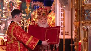 Orthodox Easter liturgy in Moscow’s Christ the Saviour cathedral [upl. by Ericha]