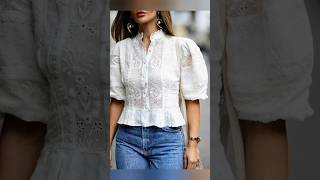 latest jeans top design ideas trending trendingshorts youtubeshorts jeanstopdesign [upl. by Nnayram]