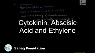 Cytokinin Abscisic Acid and Ethene Biology Lecture  Sabaqpk [upl. by Dinan]