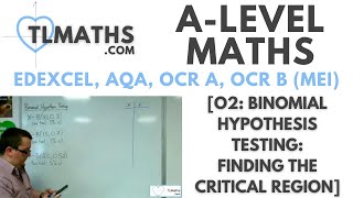 ALevel Maths O207 Binomial Hypothesis Testing Finding the Critical Region [upl. by Astri167]