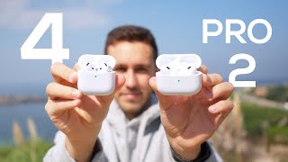 AirPods 4 vs AirPods Pro 2 🆚 Todas las DIFERENCIAS ¿Cuál elegir [upl. by Einnalem]