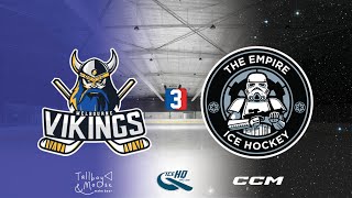 Vikings v Empire Div 3  22nd October  IceHQ Rec League ice hockey [upl. by Elocyn]