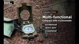 Professional Military Compass with Sighting Inclinometer [upl. by Ailadgim]