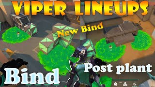 Top 15 New Bind Viper Post Plant Lineups  Viper Lineups Bind  Valorant Tips amp Tricks [upl. by Graniah]