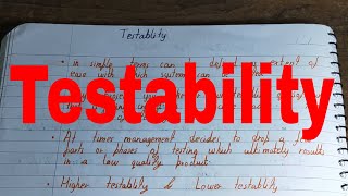 TestabilityTestability in software testingWhat is testability in software testing [upl. by Erdnael]