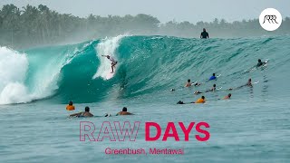 RAW DAYS  Greenbush Mentawai  Barrel surfing session [upl. by Sorips902]