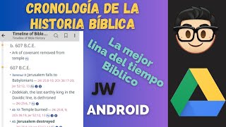 Cronología de la historia de la Biblia JW LIBRARY  línea del tiempo bíblica 📱🧠💡 [upl. by Kimura]