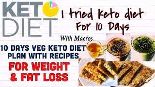 I Tried KETO Diet  10 Days Indian Veg Keto diet Plan  Macros amp Recipes  Weight  Fat Loss  Hindi [upl. by Ynohtnaeoj]