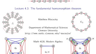 Visual Group Theory Lecture 43 The fundamental homomorphism theorem [upl. by Nastassia]