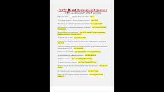 AANP Board Questions and Answers 140 Questions with Verified Answers [upl. by Frolick]