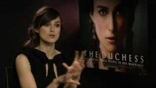 Keira Knightley  The Duchess  Exclusive Interview [upl. by Alyose]