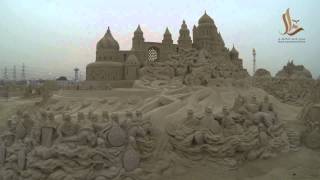 Remal International Festival  Building Sand Sculptures Time lapse [upl. by Ayojal]