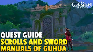 Scrolls and Sword Manuals of Guhua  Quest Guide  Genshin Impact [upl. by Nesyrb]