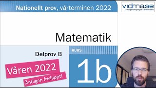 Matematik 1b Nationellt prov VT 2022 Del B [upl. by Anaoy920]