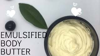 HOW TO MAKE DIY EMULSIFIED BODY BUTTER FLUFFY AND HYDRATING BUTTER [upl. by Emilio]