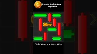 Hamster Kombat 7 september Key video and cipher hamstergame hamsterkombatdailycipher [upl. by Nanci]