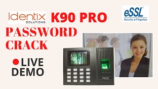 ESSL K90 PRO ADMIN CLEAR NO SOFTWARE NO PC REQUIRED  PASSWORD CRACK PASSWORD RESET [upl. by Oleusnoc]