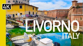 Tuscanys Little Venice  4k Walking Tour through Livorno Italy Cruise Port [upl. by Haroppizt]