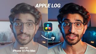 How To EASILY Color Grade Apple ProRes LOG  iPhone 15 Pro Max  DaVinci Resolve Tutorial [upl. by Lasko]