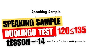 DUOenglish 14  Speaking Sample  score 120135  Duolingo English Test  MockTest  스피킹샘플 [upl. by Freddie]