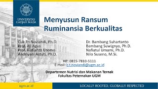 Menyusun Ransum Ruminansia Berkualitas [upl. by Anali788]