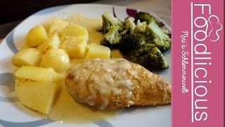 Vorwerk Thermomix TM5  Hähnchenbrust mit Zwiebelsauce Kartoffeln und Gemüse [upl. by Ardnola]