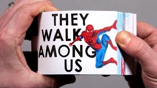 Drawing a REAL Superhero Flip Book [upl. by Morville335]