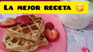 COMO HACER WAFFLES DE AVENA  RECETA FACIL🧇😍 [upl. by Suolkcin]