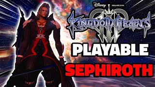 NEW Playable Sephiroth Mod With Moveset In Kingdom Hearts 3 [upl. by Yadnus613]