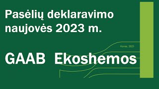 Pasėlių deklaravimas 2023 m Tiesioginių išmokų ūkininkams paramos schemos GAAB reikalavimai [upl. by Awhsoj479]