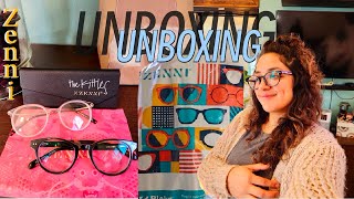 Zenni Optical Unboxing Try On Haul  Ordering Glasses Together  George Kittle Glasses  Blue Light [upl. by Esenej]