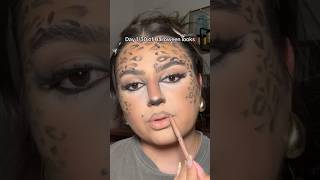 Cheetahleopard makeup 🐆🐆🐆what look shall I do next  shorts halloween cheetahleopardmakeup [upl. by Donaghue]