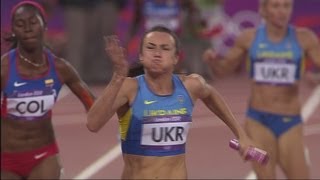 Womens 4 x 100m Relay Round 1  London 2012 Olympics [upl. by Ahsaeit]