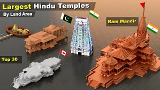 Largest Hindu Temples by Land Area  rammandir flag  Top 25 [upl. by Mihsah]