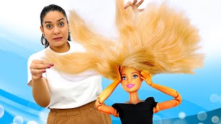 Spielspaß mit Barbie Neue Frisuren für Barbie Puppen Video auf Deutsch [upl. by Jaymee]