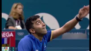 Felix Lebrun vs Harmeet Desai 2024table tennis [upl. by Allecram]