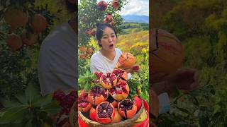 Beautiful Landscape of Delicious Pomegranate Fruit Farm  Amazing Fresh Fruits shorts ytshorts [upl. by Eekaz398]