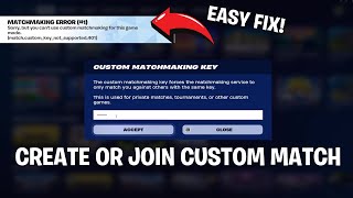 How to Create or Join CUSTOM GAMES in Fortnite [upl. by Krilov]