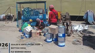 Day  26  Leaking Test Crane Intercooler FLF Borneo Indah [upl. by Nawuj]