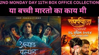 ALYAD PALYAD  SANGRASHYODHA DAY 11TH BOX OFFICE COLLECTION [upl. by Airdnekal]