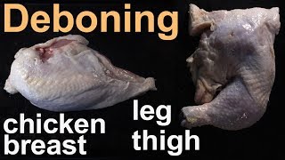 Deboning Chicken Breast Leg amp Thigh [upl. by Munford]