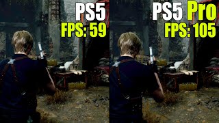 Resident Evil 4 on PS5 vs PS5 Pro  Loading Graphics Resolution and FPS Test [upl. by Llerrej242]