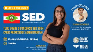 Live Exclusiva Tudo sobre o Concurso SED 2024 [upl. by Modnar]