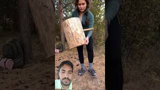 Lakdi karne ka tarika bushcraft woodworking lifehacks shorts [upl. by Erroll736]