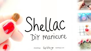 Easy Shellac nail polish DIY tutorial  get a professional manicure at home [upl. by Balcke]