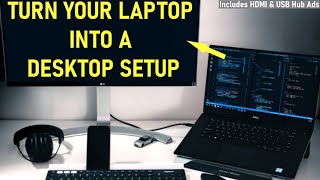 Turn a Windows Laptop Into A Desktop Type Setup  Windows 10  EASY  STEP BY STEP [upl. by Mendes]