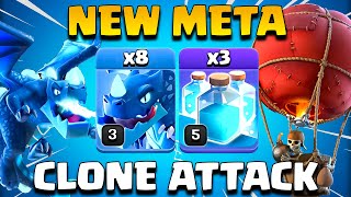 New Meta  Th12 Electro Dragon  Clone Spell Air Attack Strategy in Clash of Clans [upl. by Gotcher]