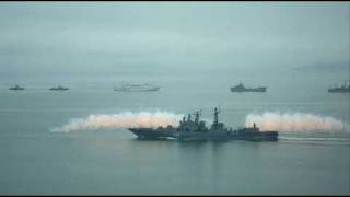 Udaloy class destroyer saluting [upl. by Aire]