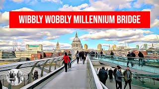 The Wibbly Wobbly Millennium Bridge in London [upl. by Muffin]