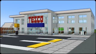 How To Build a Tesco Supermarket In Minecraft Block by Block quotIncluding Interiorquot [upl. by Natsuj918]